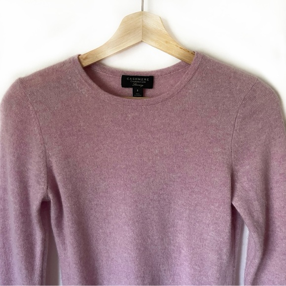 Charter Club Cashmere Crew Neck Chantilly Pink Sweater - Picture 3 of 7